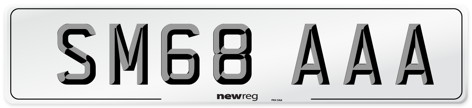 SM68 AAA Number Plate from New Reg